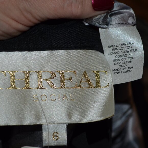 Sz 6 Thread Social Black Floral and Sequin Detail Sleeveless Dress - Picture 8 of 8